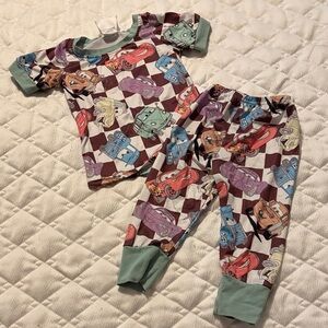 Disney Cars Kids 12-18m Cartoon Print Pajamas Set
